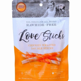 Rena Love Chicken Wrapped Double Sticks Dog Treats