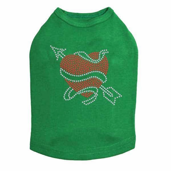 Ribbon Heart Rhinestone Dog Tank