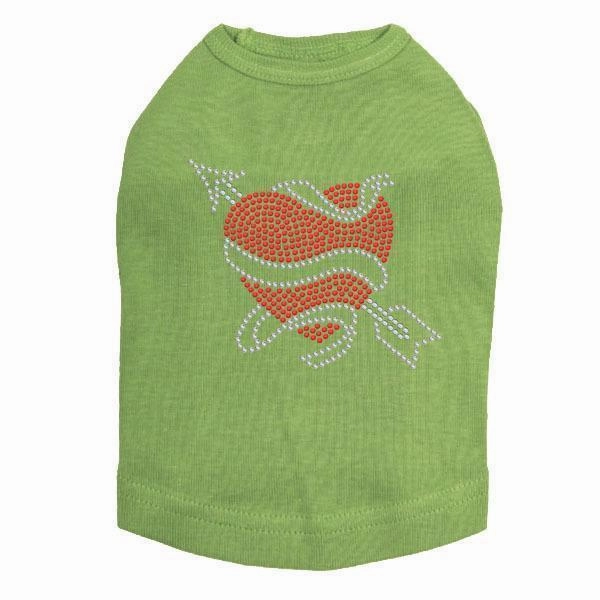 Ribbon Heart Rhinestone Dog Tank