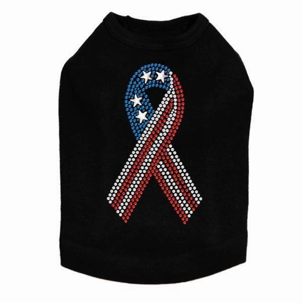 Ribbon Rhinestone Dog Tank