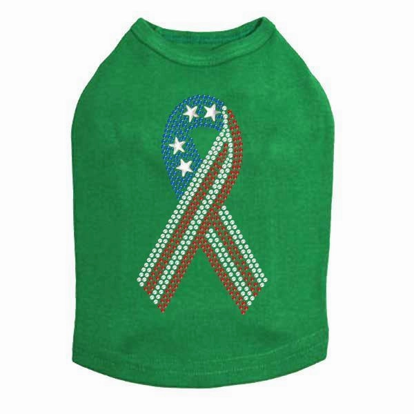 Ribbon Rhinestone Dog Tank