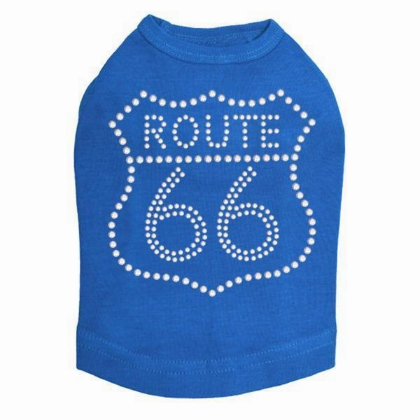 Route 66 Rhinestone Dog Tank