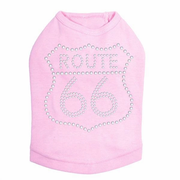 Route 66 Rhinestone Dog Tank