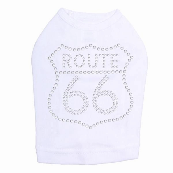 Route 66 Rhinestone Dog Tank