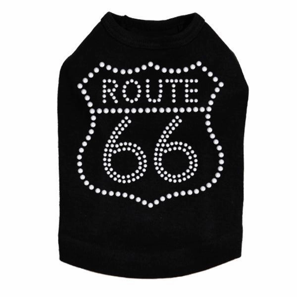 Route 66 Rhinestone Dog Tank
