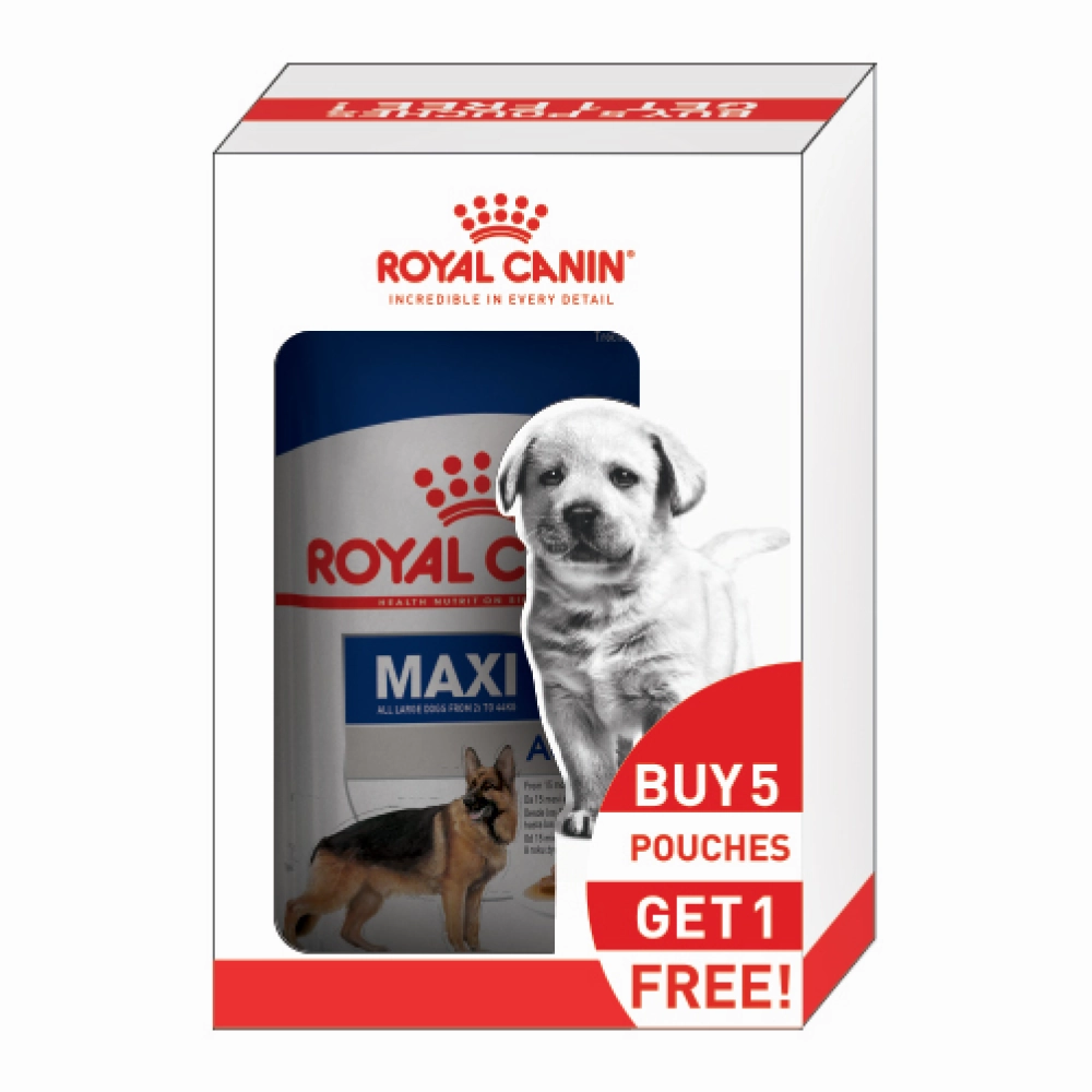 Royal Canin Maxi Adult Dog Dry and Wet Food Combo