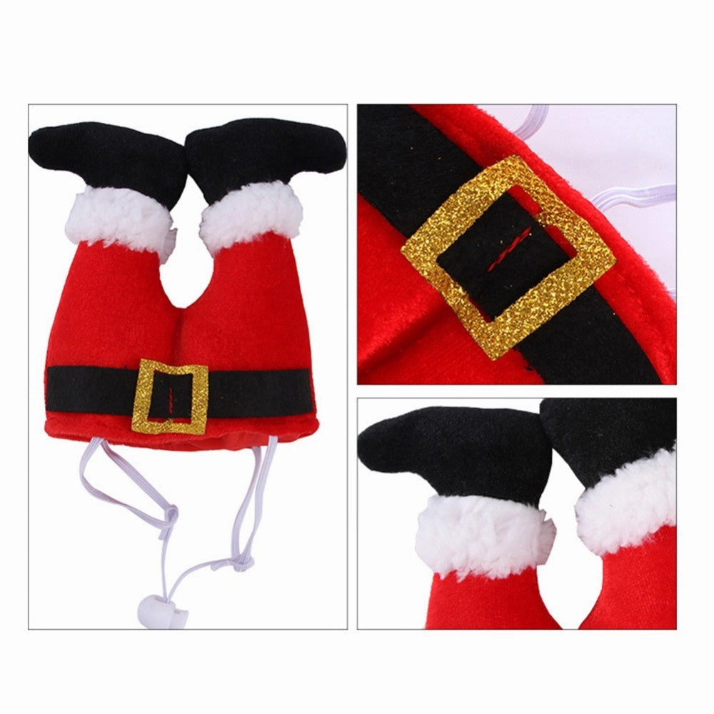 Santa Legs Dog Headpiece