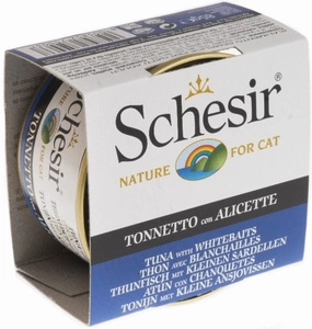 Schesir Tuna Entre with Whitebaits in Jelly Adult Wet Cat Food