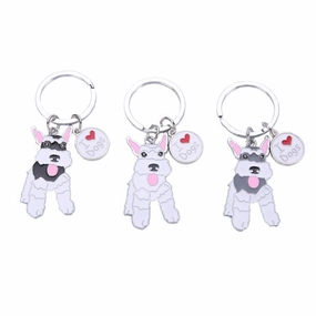 Schnauzer Standing Key Ring