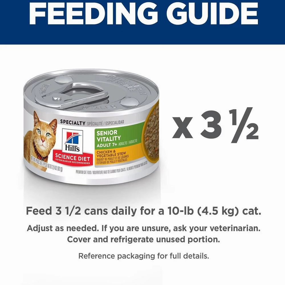 Science Diet - Adult 7  Senior Vitality Chicken & Vegetable Stew Cat Wet Food