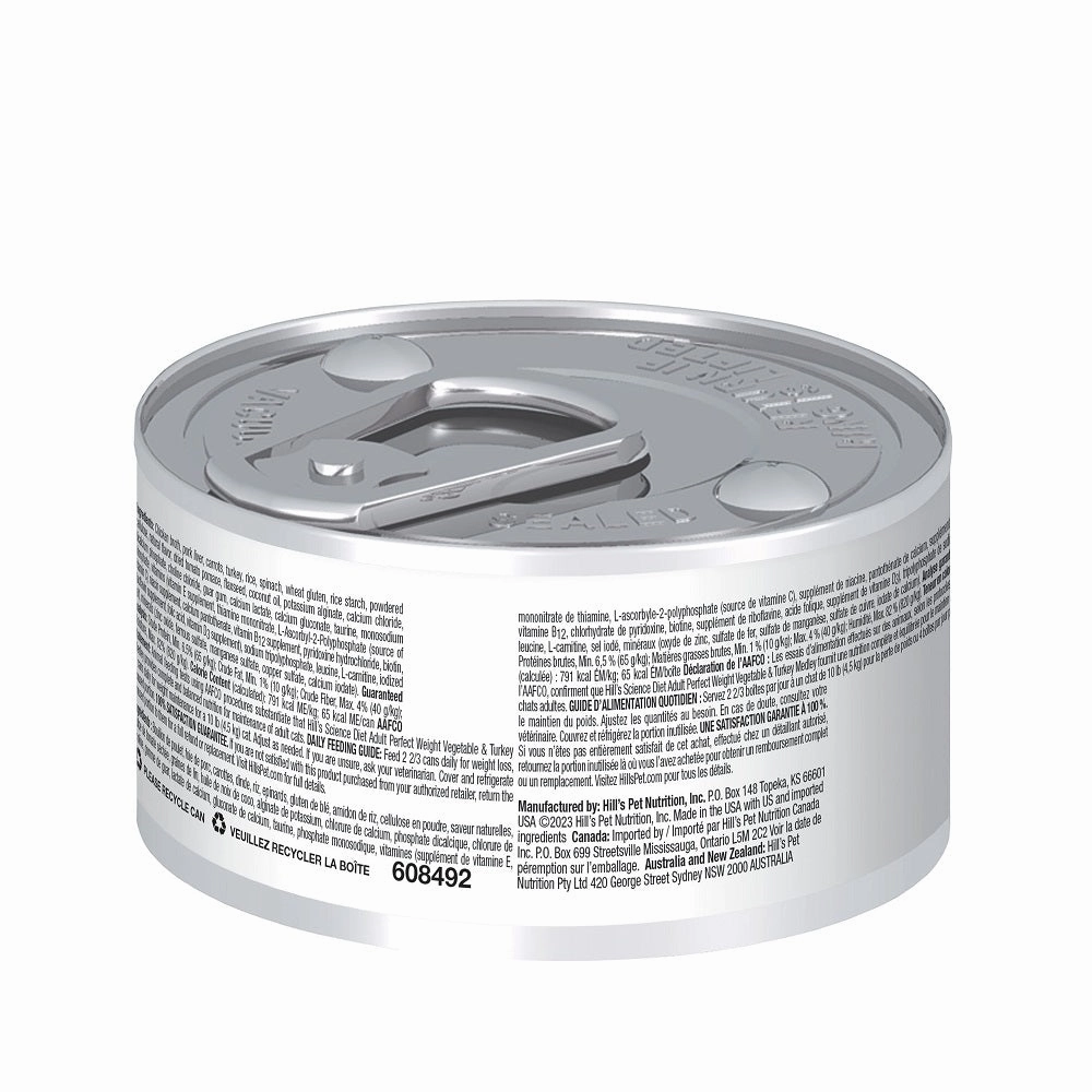 Science Diet - Adult Perfect Weight Vegetable & Turkey Medley Cat Wet Food