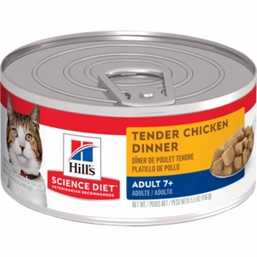 Science Diet Tender Chicken Dinner Adult 7  Canned Cat Food, 5.5oz