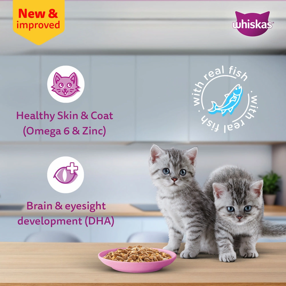 Sheba Chicken Loaf and Whiskas Tuna in Jelly Kitten Cat Wet Food Combo