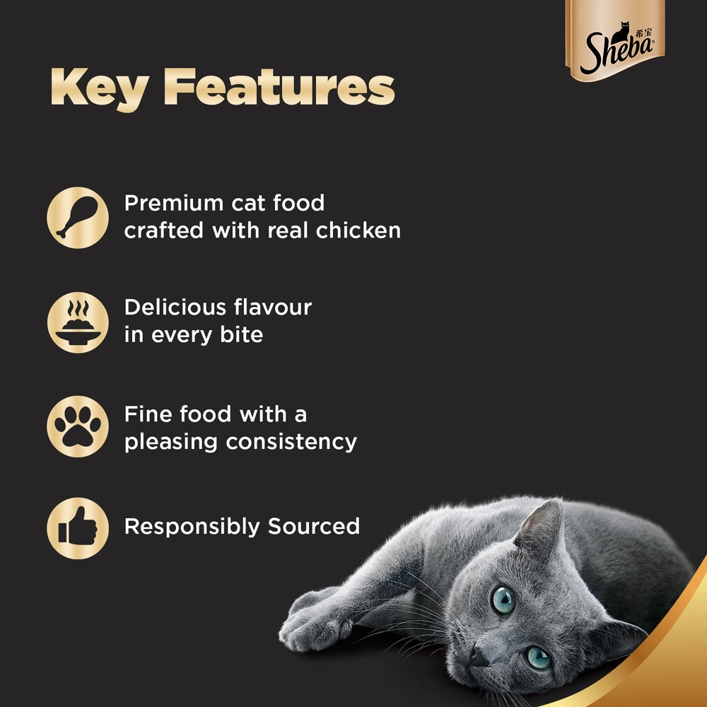 Sheba Chicken Loaf Kitten Wet Food, Drools Biscuit Treat, Kitty Yums Lickable Real Chicken Creamy Treat Cats Combo
