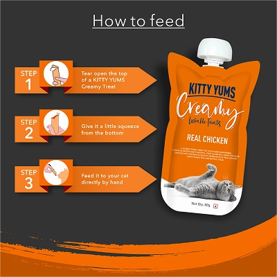 Sheba Chicken Loaf Kitten Wet Food, Drools Biscuit Treat, Kitty Yums Lickable Real Chicken Creamy Treat Cats Combo