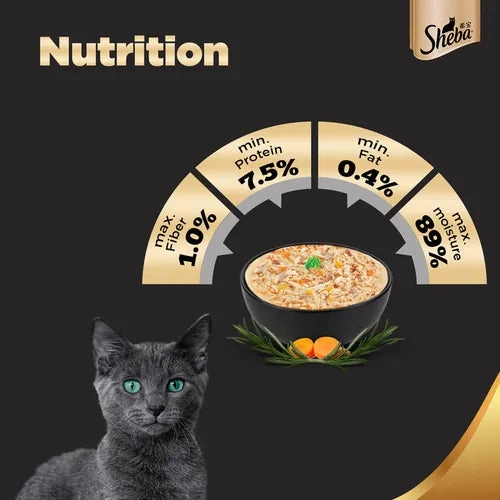 Sheba Tuna Pumpkin & Carrot In Gravy and Whiskas Chicken in Gravy Cat Wet Food Combo