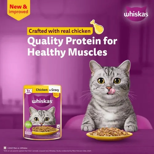 Sheba Tuna Pumpkin & Carrot In Gravy and Whiskas Chicken in Gravy Cat Wet Food Combo