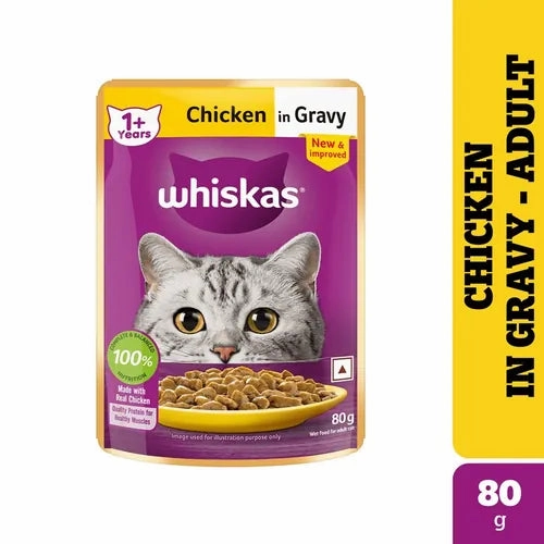 Sheba Tuna Pumpkin & Carrot In Gravy and Whiskas Chicken in Gravy Cat Wet Food Combo