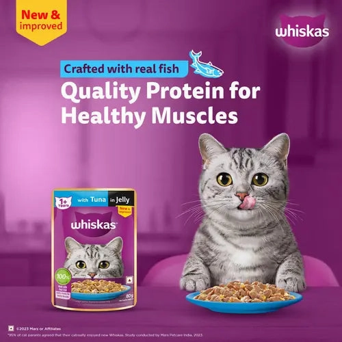 Sheba Tuna Pumpkin & Carrot In Gravy and Whiskas Tuna in Jelly Cat Wet Food Combo