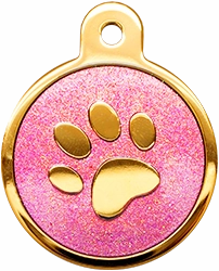 Shiny Glitter Collection - IP Gold Circle Paw