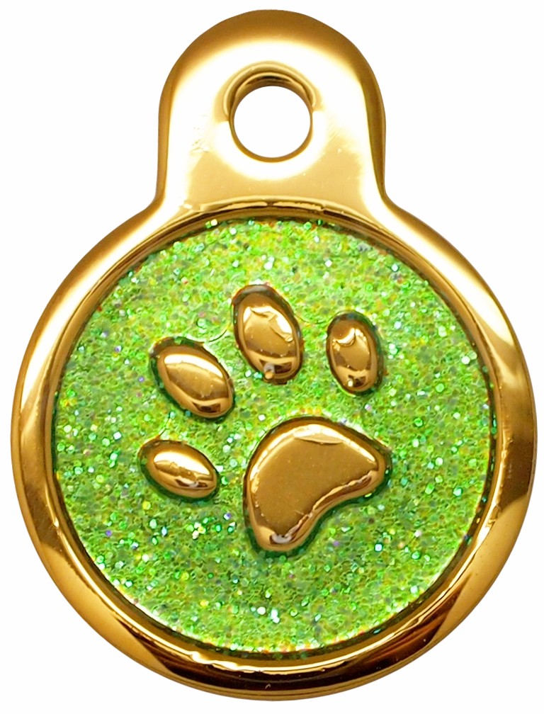 Shiny Glitter Collection - IP Gold Circle Paw