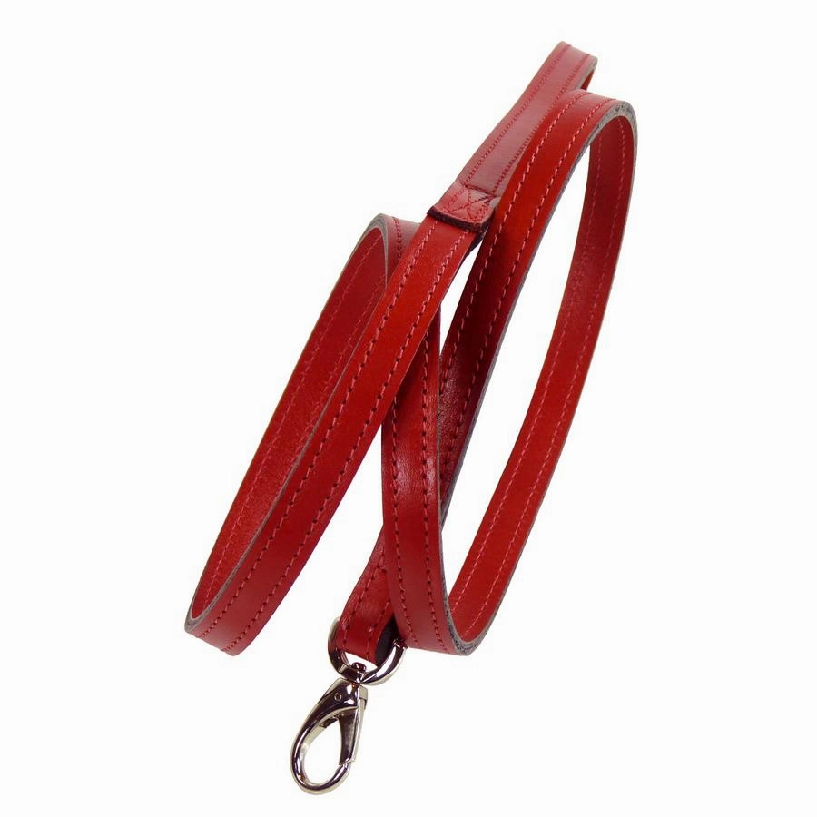 Signature Collection Dog Leash Ferrari Red/Nickel