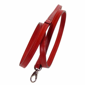 Signature Collection Dog Leash Ferrari Red/Nickel