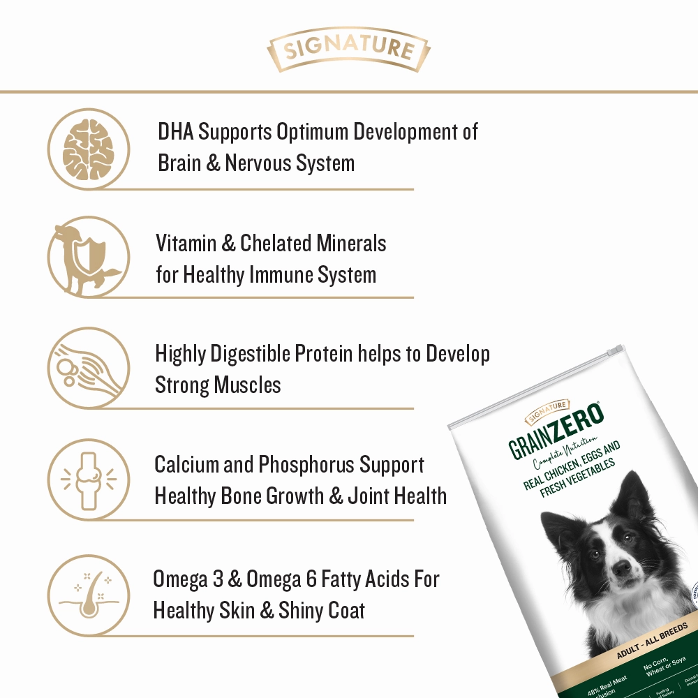 Signature Freedom Chicken and Rice and Grain Zero Real Chicken, Egg and Vegetables Adult Dog Dry Food Combo