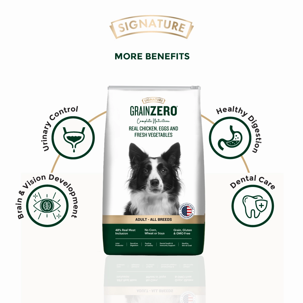 Signature Freedom Chicken and Rice and Grain Zero Real Chicken, Egg and Vegetables Adult Dog Dry Food Combo