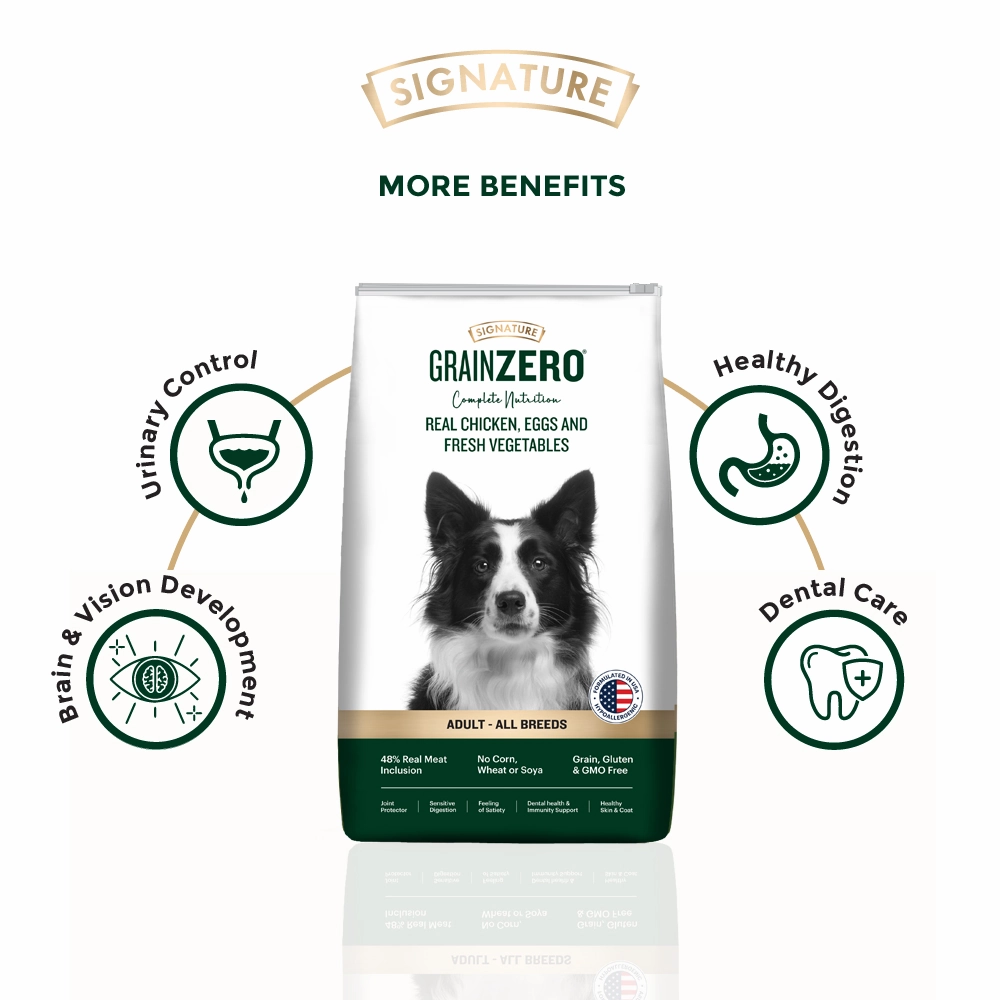 Signature Freedom Chicken and Rice and Grain Zero Real Chicken, Egg and Vegetables Adult Dog Dry Food Combo