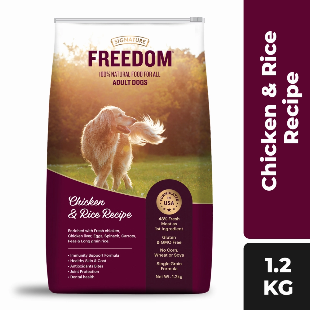 Signature Freedom Chicken and Rice and Grain Zero Real Chicken, Egg and Vegetables Adult Dog Dry Food Combo