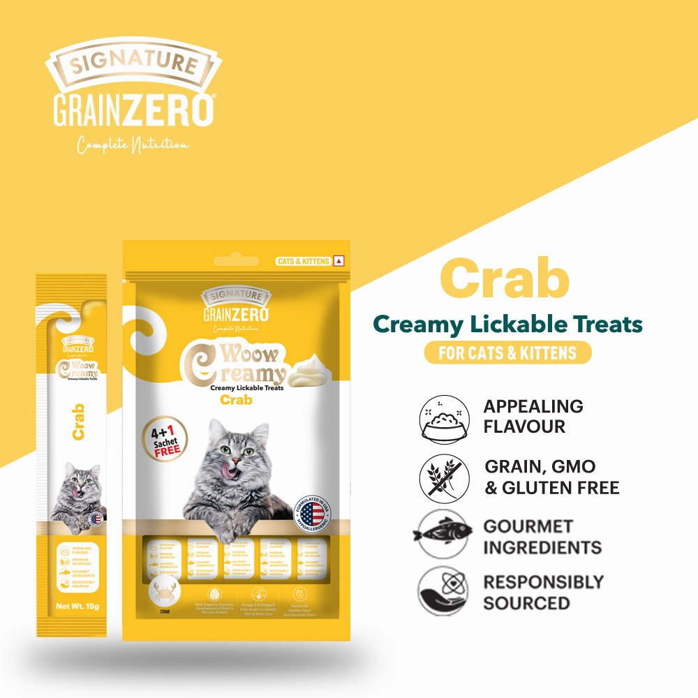 Signature Grain Zero Crab Lickable Creamy Cat Treats