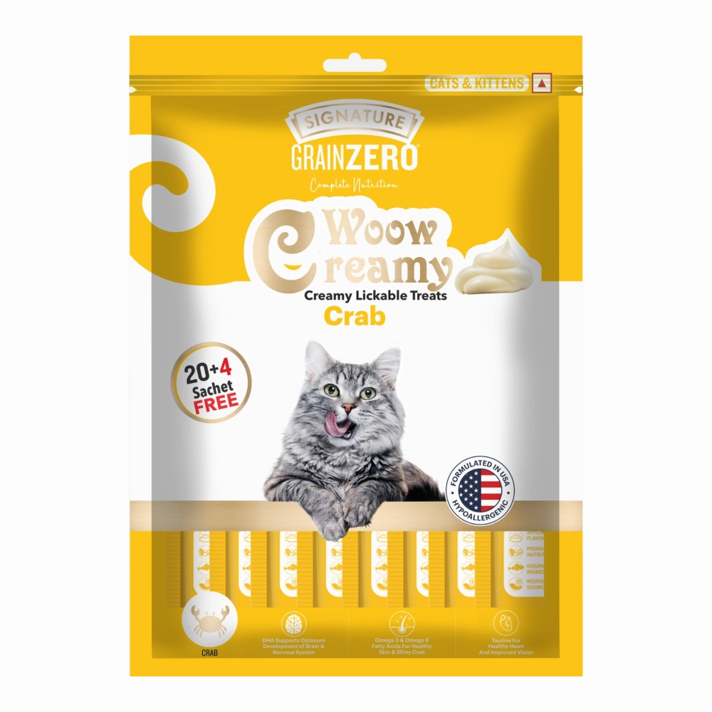 Signature Grain Zero Crab Lickable Creamy Cat Treats