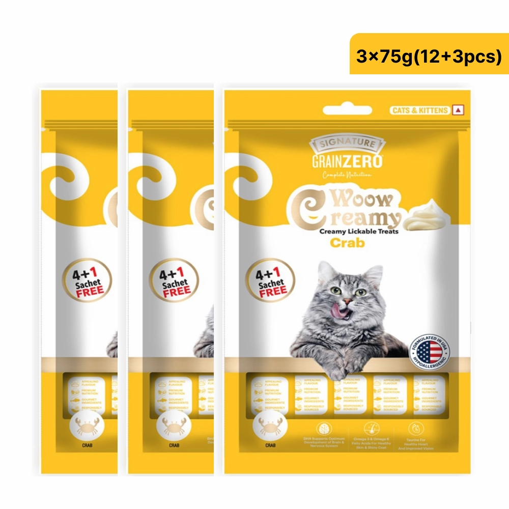 Signature Grain Zero Crab Lickable Creamy Cat Treats