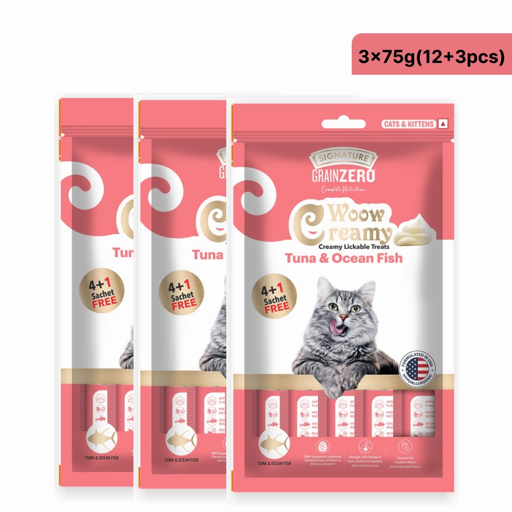 Signature Grain Zero Tuna and Ocean Fish Lickable Creamy Cat Treats