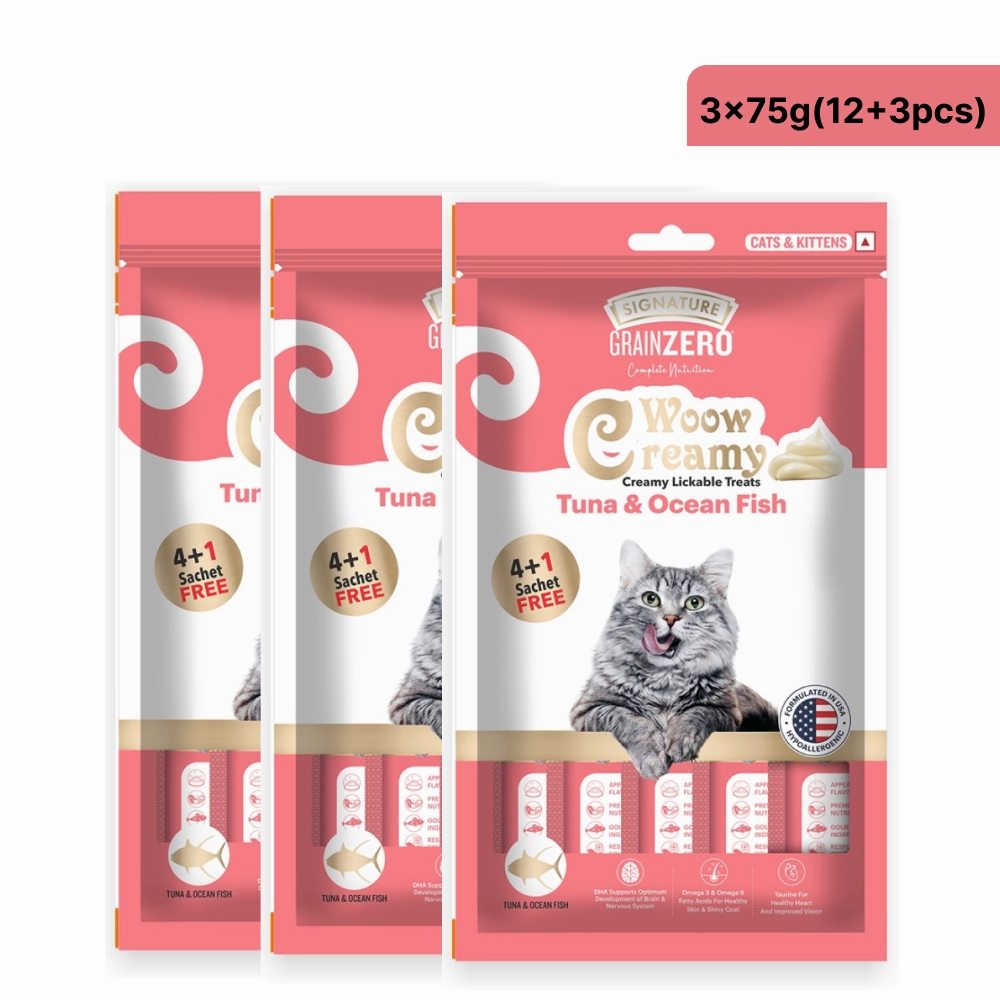 Signature Grain Zero Tuna and Ocean Fish Lickable Creamy Cat Treats