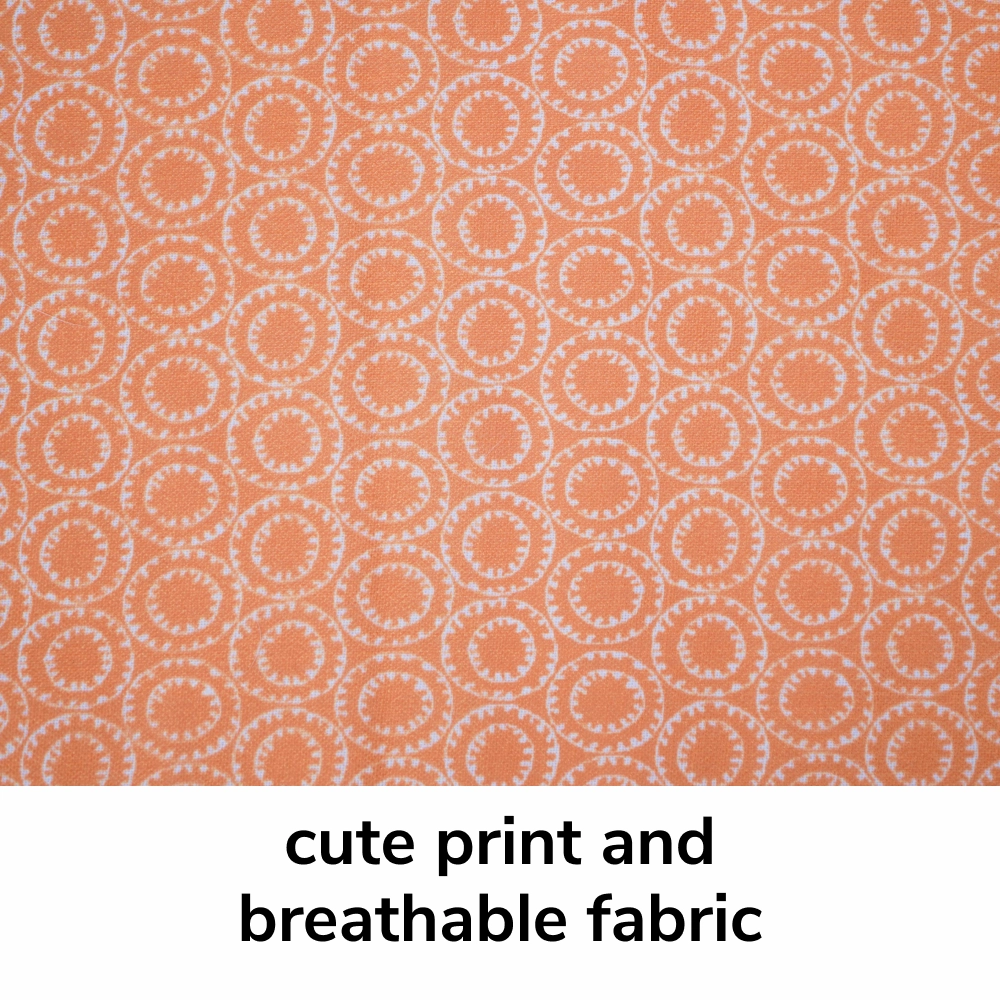 Skatrs Marigold Mandala Printed Dress for Dogs and Cats (Orange)