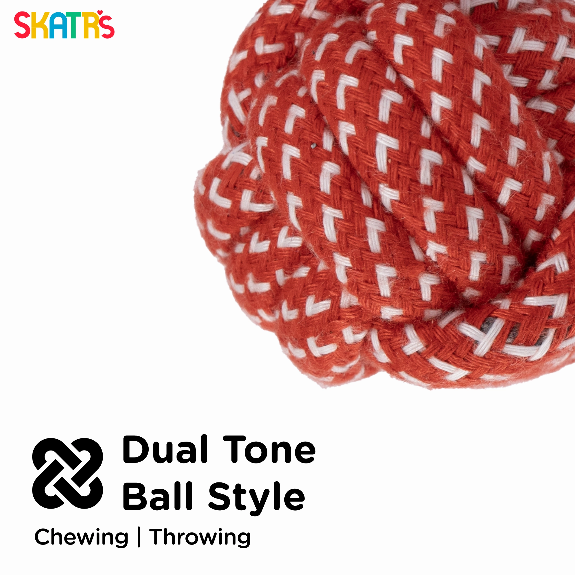 Skatrs Rope Ball Toy, Barkbutler x Fofos Plush Fox & Natural Remedies Strawberry Chicken Dog Combo