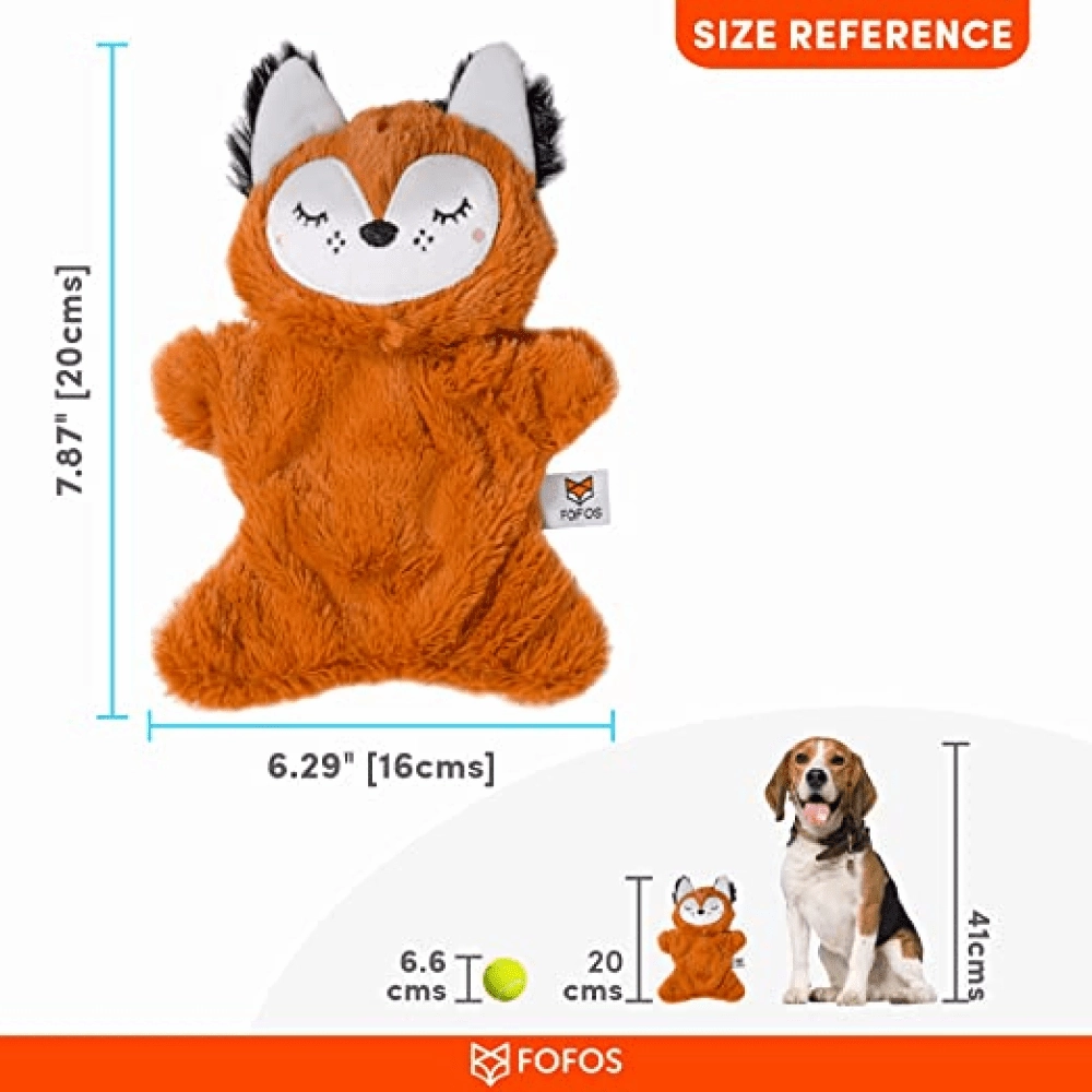 Skatrs Rope Ball Toy, Barkbutler x Fofos Plush Fox & Natural Remedies Strawberry Chicken Dog Combo