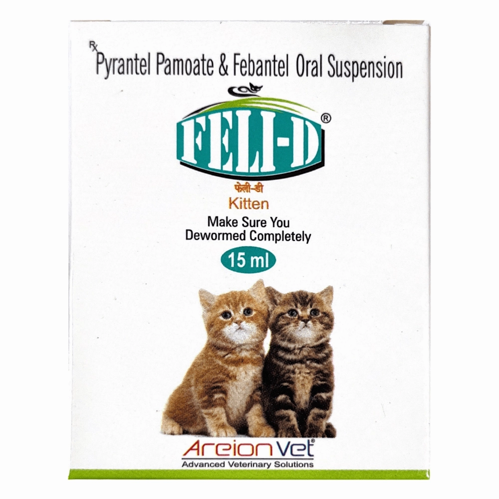 Skyec Cat Star Syrup Multivitamin for Cats (100ml) And Areion Vet Feli D Kitten Deworming Suspension (15ml) Combo