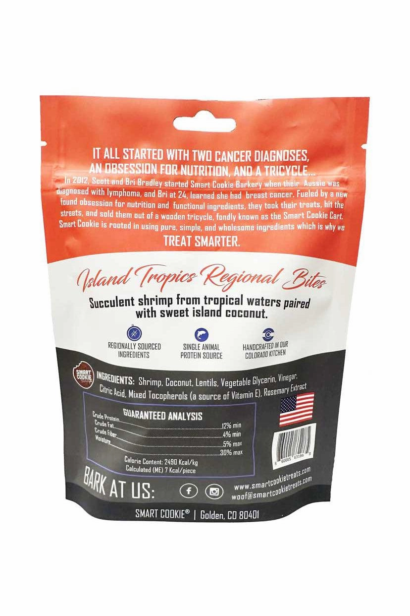 Smart Cookie Barkery Island Tropics Shrimp and Coconut Dog Treats