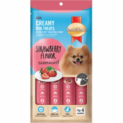 SmartHeart Chicken & Strawberry and Chicken & Pumpkin Creamy Dog Treat Combo
