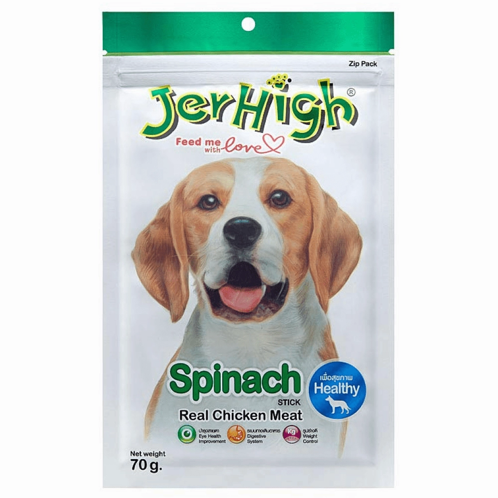 SmartHeart Chicken Carrot Egg Puppy Wet Food, JerHigh Chicken Bacon Treat, JerHigh Chicken Spinach Treats Dogs Combo