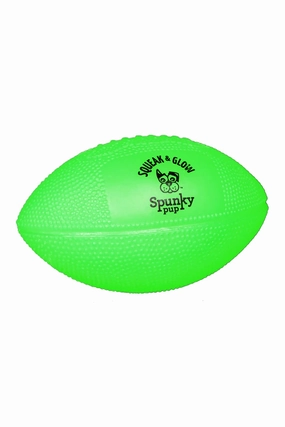 Spunky Pup Squeak and Glow Football Toy