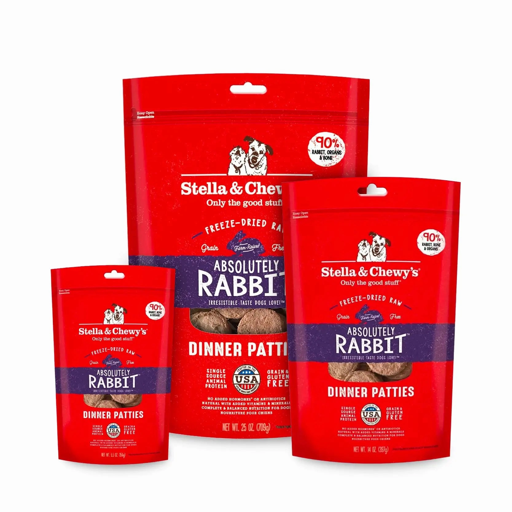 Stella & Chewy's - Freeze Dried Absolutely Rabbit Dinner Patties