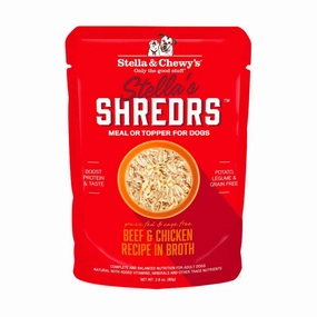Stella & Chewy's - Stella's Shredrs For Dogs - Beef & Chicken Recipe in Broth 2.8oz