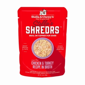 Stella & Chewy's - Stella's Shredrs For Dogs - Chicken & Turkey Recipe in Broth 2.8oz