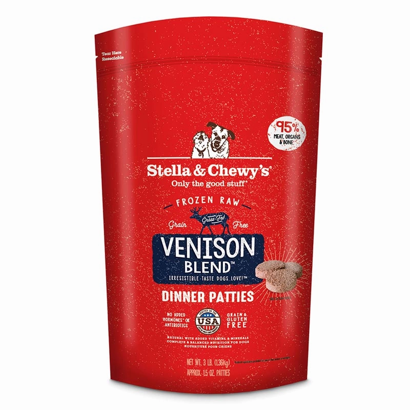 STELLA & CHEWY'S Frozen Raw Venison Blend Dinner Patties for Dogs