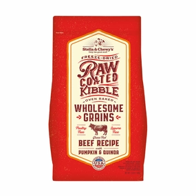 STELLA & CHEWY'S Raw Coated Kibble Beef Recipe with Grain for Dogs