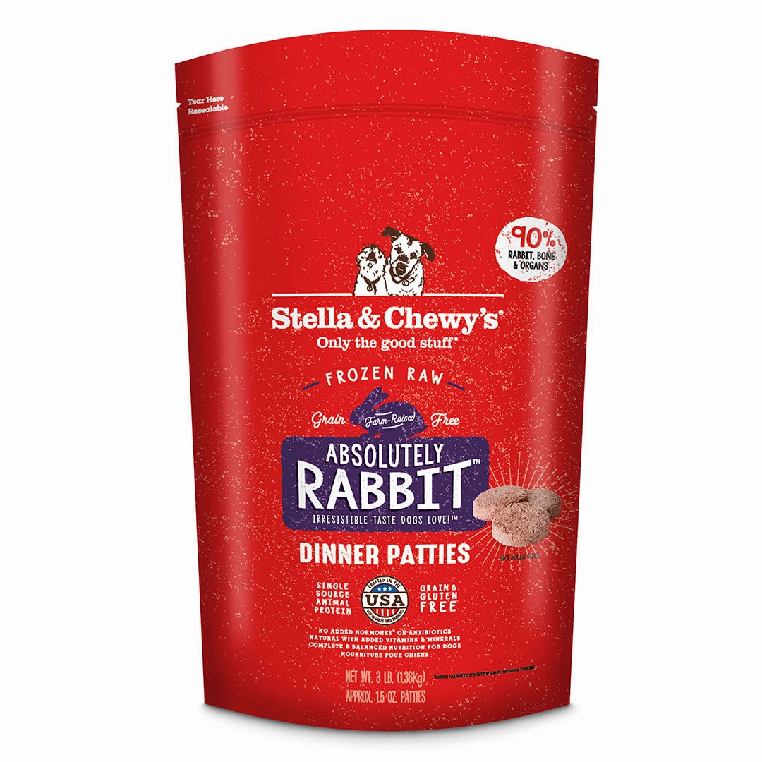 Stella & Chewy's Raw Frozen Absolutely Rabbit Dinner Patties